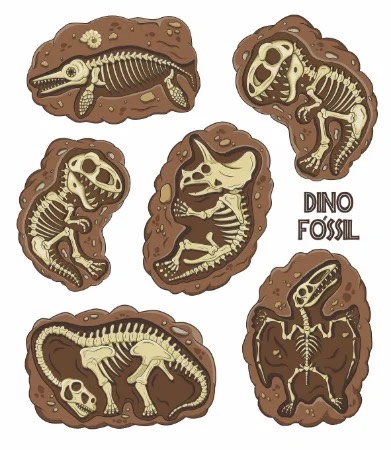 Tatuagem Temporária Dino Fóssil